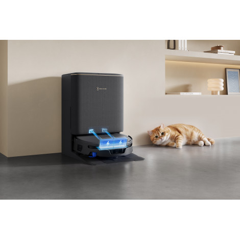 Ecovacs DEEBOT T90S PRO OMNI Vacuum Cleaner,Robot,Wet&Dry,40000Pa,TruEdge 3.0,ZeroTangle 4.0,OZMO Roller 3.0,Black+OMNI Auto-Emp