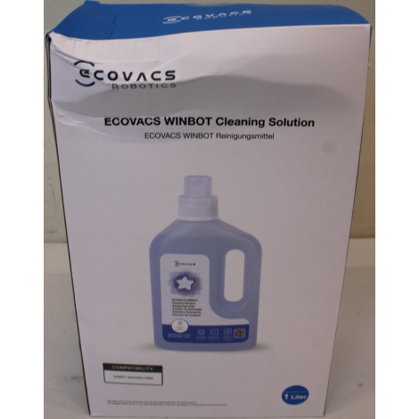 SALE OUT. | Ecovacs Cleaning Solution 1 L for all WINBOT series | W-SO01-1007 | DAMAGED PACKAGING | 24 month(s)