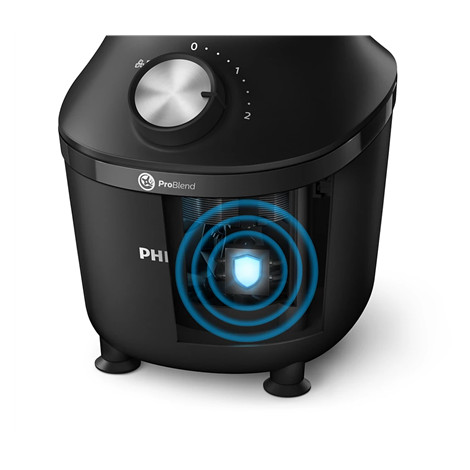 Philips Blender | HR2291/01 3000 Series | Tabletop | 600 W | Jar material Glass | Jar capacity 2 L | Ice crushing | Black