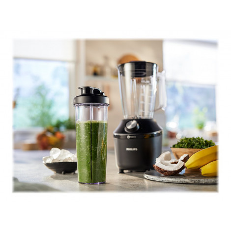 Philips Blender | HR2291/01 3000 Series | Tabletop | 600 W | Jar material Glass | Jar capacity 2 L | Ice crushing | Black
