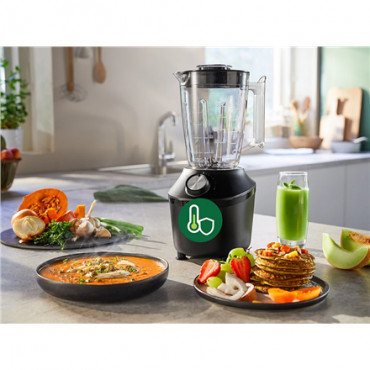 Philips Blender | HR2291/01 3000 Series | Tabletop | 600 W | Jar material Glass | Jar capacity 2 L | Ice crushing | Black