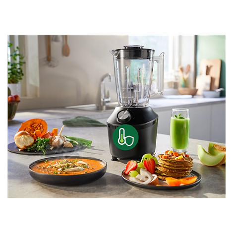 Philips Blender | HR2291/01 3000 Series | Tabletop | 600 W | Jar material Glass | Jar capacity 2 L | Ice crushing | Black