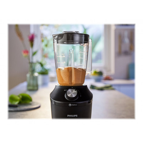 Philips Blender | HR2291/01 3000 Series | Tabletop | 600 W | Jar material Glass | Jar capacity 2 L | Ice crushing | Black