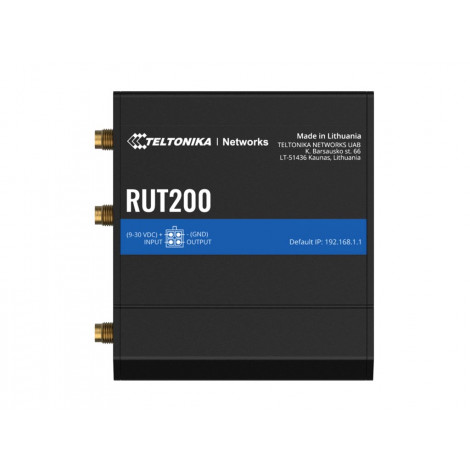 Teltonika | LTE Cat 4 Router | RUT200 | 802.11n | 10/100 Mbit/s | Mesh Support No | MU-MiMO No | No mobile broadband