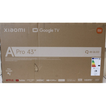 SALE OUT. Xiaomi QLED TV A Pro 2026 43" | SALE OUT. | Xiaomi QLED TV A Pro 2026 | 43 | Smart TV | Google TV | UHD | Dark Gray | 