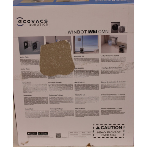 SALE OUT. Ecovacs Window Cleaning Robot | WINBOT W3 OMNI | Corded/Cordless | 8000 Pa | White/Silver | DAMAGED PACKAGING