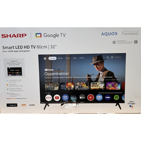 SALE OUT. Sharp 32HF2265E 32" (81cm) HD Ready Google TV | SALE OUT. Sharp 32HF2265E | 32 | Smart TV | Google TV | DAMAGED PACKAG