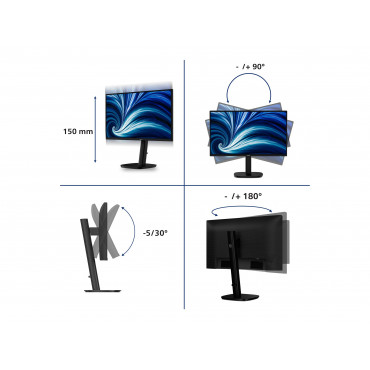 PHILIPS Business Monitor 24B2N3200A/00 IPS 24" IPS 1920x1080/16:9/4ms/350cd/m2/HDMI DisplayPort Audio Out