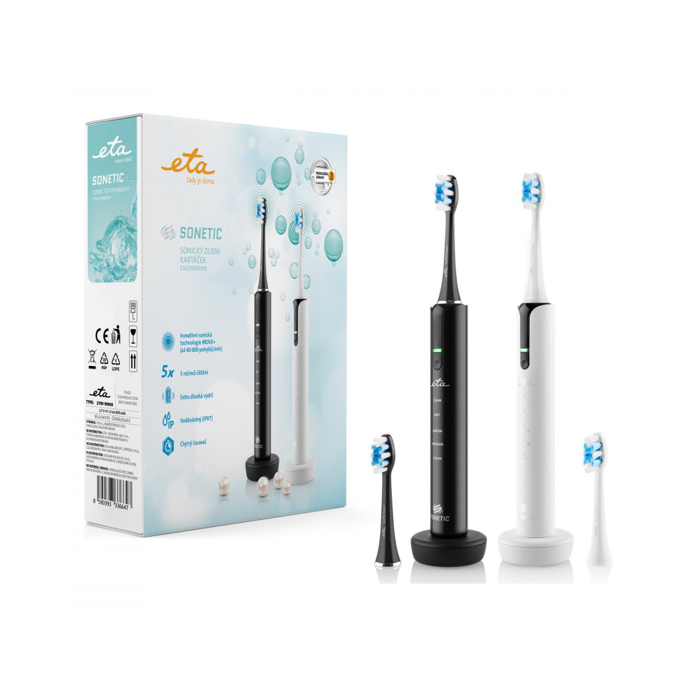 ETA Set of Electric Toothbrushes | ETA270990000 Sonetic | Rechargeable | For adults | Number of brush heads included 4 | Number 