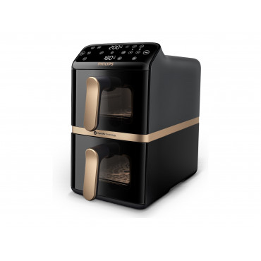 Philips Dual Basket Airfryer | NA462/70 4000 Series | Power 2750 W | Capacity 10 L | Rapid Air technology | Black