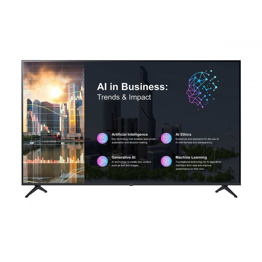 LG 55PK640S0LB | Digital signage | 55 " | Landscape | 16/7 | webOS | Wi-Fi | 300 cd/m | 1000000:1 | 8 ms