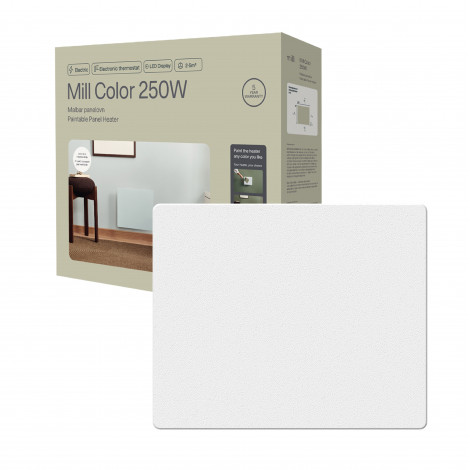Mill Color Panel Heater | COLOR250 | Panel Heater | 250 W | Suitable for rooms up to 2-5 m | Matte White | IPX4