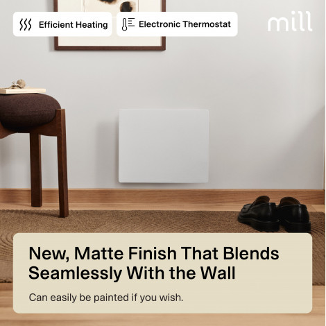 Mill Color Panel Heater | COLOR250 | Panel Heater | 250 W | Suitable for rooms up to 2-5 m | Matte White | IPX4