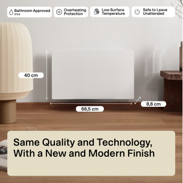 Mill Color Panel Heater | COLOR700DN | Panel Heater | 700 W | Suitable for rooms up to 9-12 m | Matt White | IPX4