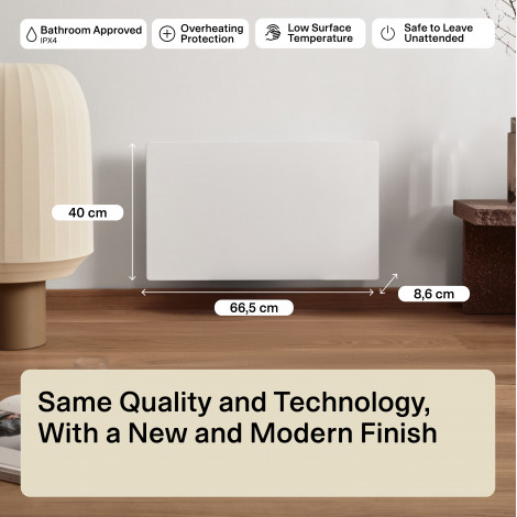 Mill Color Panel Heater | COLOR700DN | Panel Heater | 700 W | Suitable for rooms up to 9-12 m | Matt White | IPX4