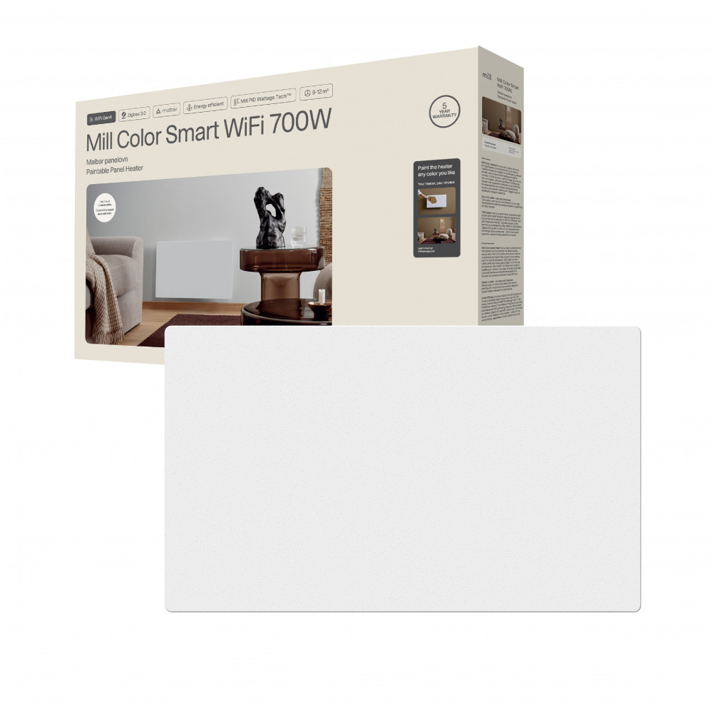 Mill Color Panel Heater, Wifi+App control | COLOR700WIFI4 | Panel Heater | 700 W | Suitable for rooms up to 9-12 m | Matte White