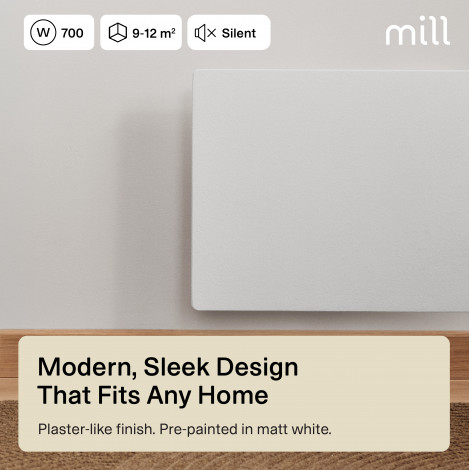 Mill Color Panel Heater, Wifi+App control | COLOR700WIFI4 | Panel Heater | 700 W | Suitable for rooms up to 9-12 m | Matte White