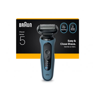 Braun Shaver | Series 5 52-A1000s | Operating time (max) 50 min | Wet & Dry | Lithium Ion | Blue/Black
