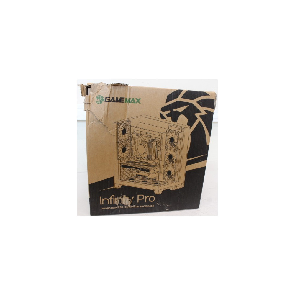 SALE OUT. Gamemax | Case | INFINITY PRO BK | ATX | Gamemax Case | INFINITY PRO BK | ATX | DAMAGED PACKAGING AND GLASS. DETACHED 