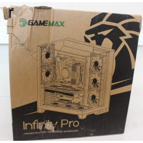 SALE OUT. Gamemax | Case | INFINITY PRO BK | ATX | Gamemax Case | INFINITY PRO BK | ATX | DAMAGED PACKAGING AND GLASS. DETACHED 