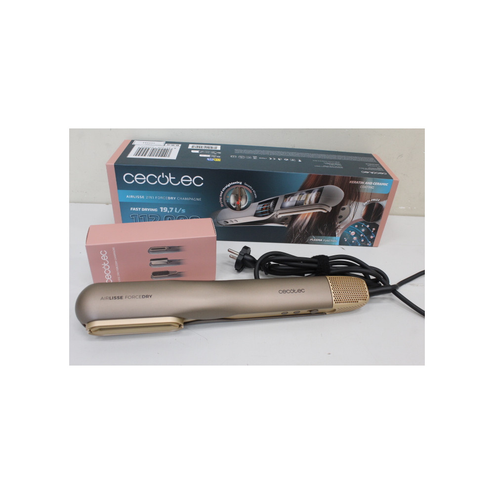 SALE OUT. | Cecotec Air Straightener | AirLisse 2in1 ForceDry Champagne | Warranty 24 month(s) | Ceramic heating system | Number
