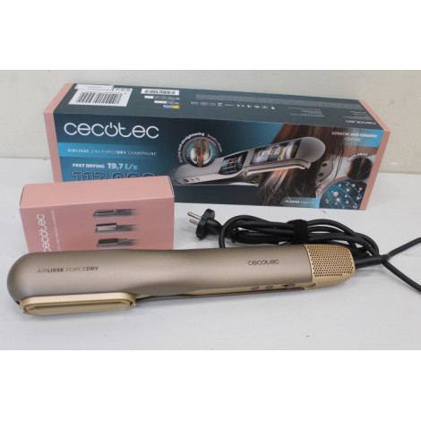 SALE OUT. | Cecotec Air Straightener | AirLisse 2in1 ForceDry Champagne | Warranty 24 month(s) | Ceramic heating system | Number