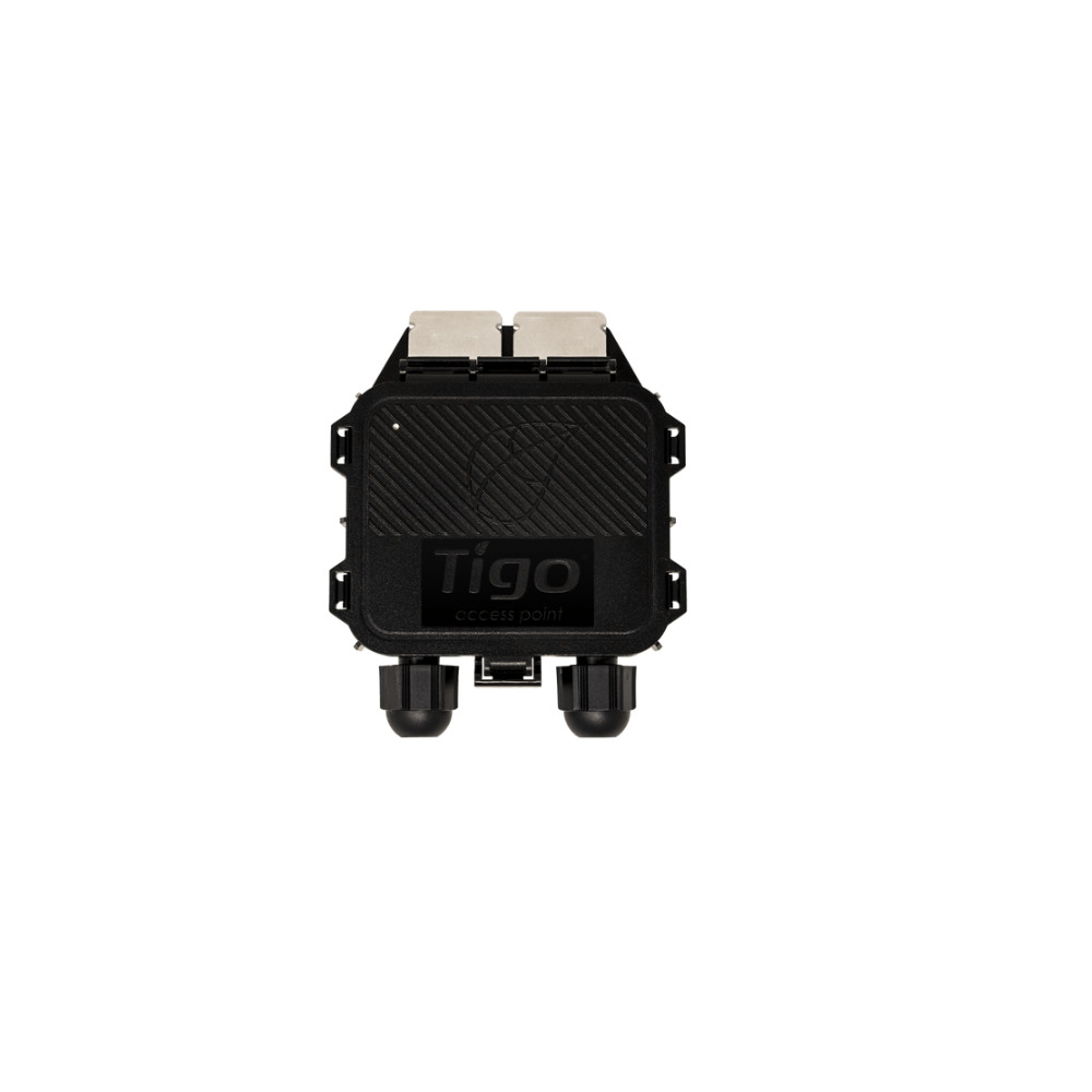 Tigo | Access Point (TAP) | Wirelessly communicates directly with TS4 units Easy installation on the module frame without tools