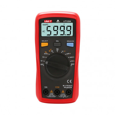 UNI-T UT133A Digital Multimeter, 6000-Count Backlit LCD, Auto Range, -40 to 1000 C