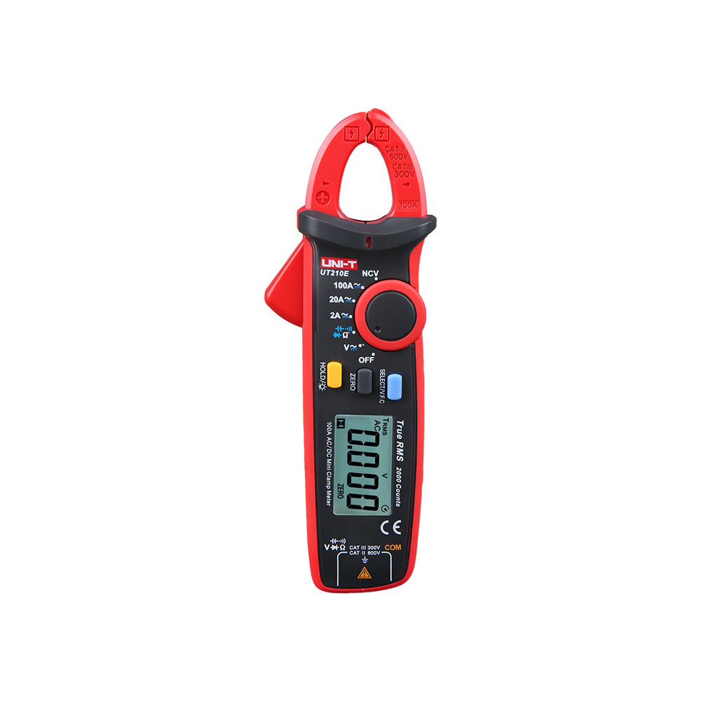 UNI-T UT210E Mini Clamp Meter, CAT II / CAT III, Continuity, Diode and Resistance Measurement