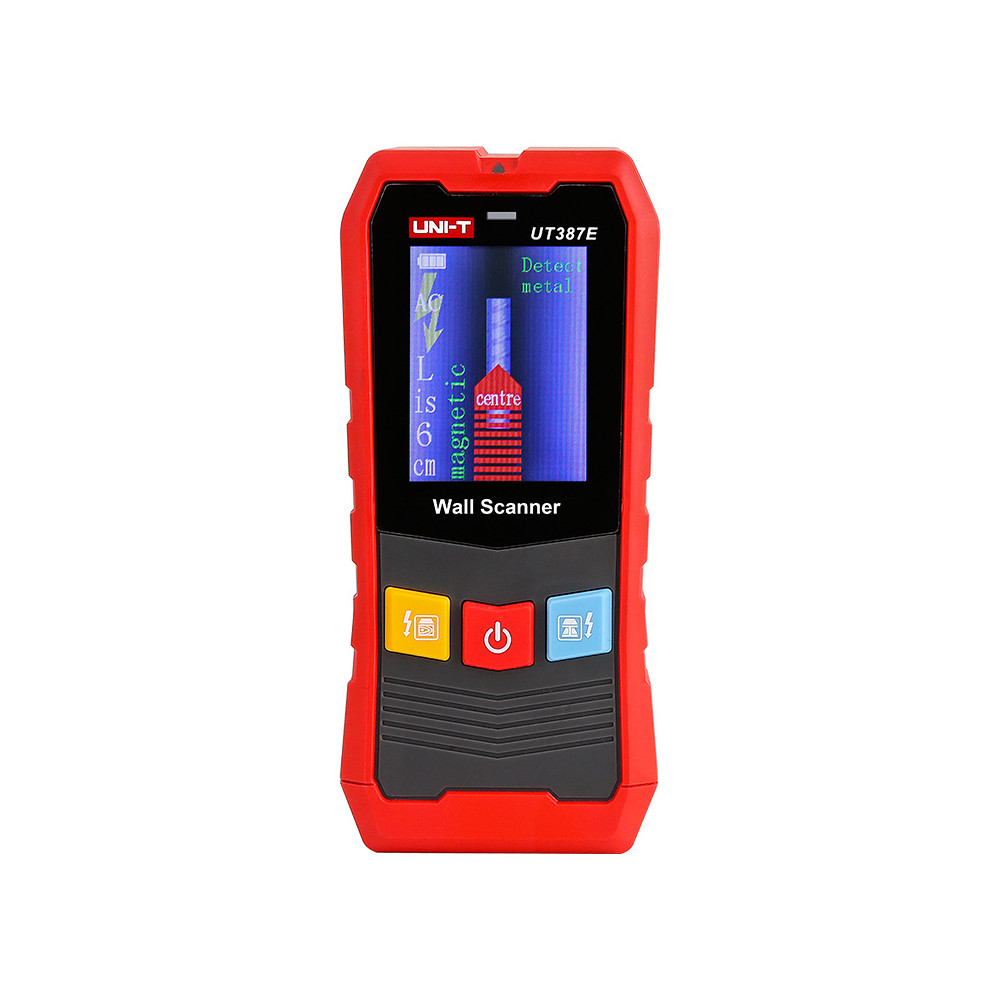 UNI-T UT387E Wall Scanner for Metal, Wood and Live Wires, Detection Depths: Metal 100 mm, Wood 38 mm, AC Wires 50 mm