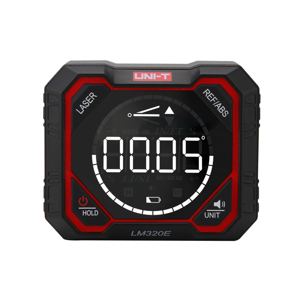 UNI-T LM320E Digital Angle Gauge, 4 90 , Color Display, 2 Magnetic Bases, 2 Laser Beams