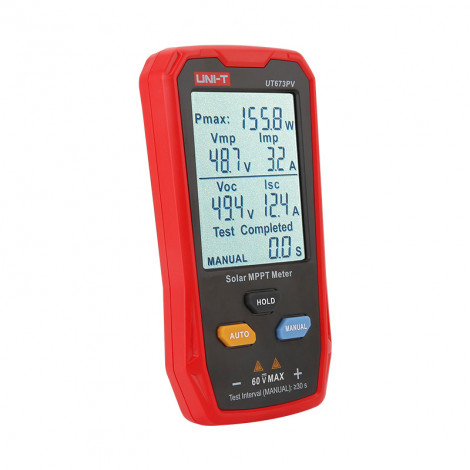 UNI-T UT673PV MPPT Solar Panel Tester, 5 800 W, 0 35 A, 12 60 V DC, Manual and Auto Modes