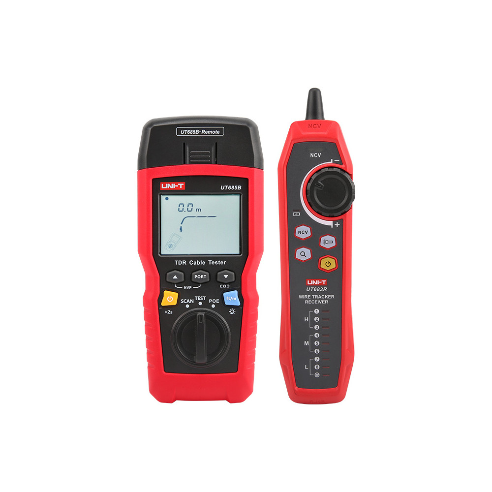 UNI-T UT685B KIT Universal Network Cable Tester, RJ45, RJ11 and Coaxial, 500 m, PoE 802.3af/at/bt, Ethernet Port Test | UNI-T