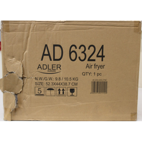SALE OUT. ADLER AD 6324 Dual Air Fryer Oven, 11 L | Adler DAMAGED PACKAGING | 24 month(s)