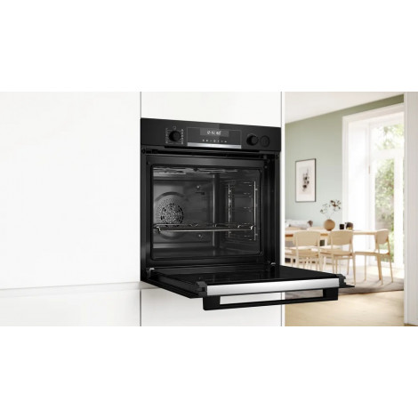 Bosch Oven | HRG578BB7 | 71 L | Electric | Pyrolysis | Knobs | Steam function | Height 59.5 cm | Width 59.4 cm | Black