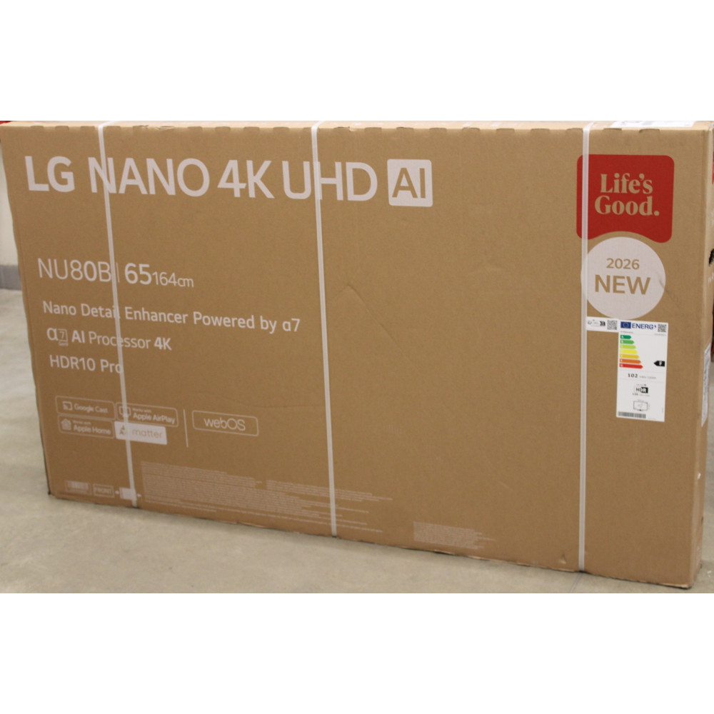 SALE OUT. LG 65NU800B3LA 65" (164 cm) 4K NANO UHD Smart TV | SALE OUT. | LG NANO 4K AI TV | 65NU800B3LA | 65 | Smart TV | webOS 