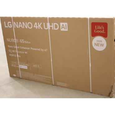 SALE OUT. LG 65NU800B3LA 65" (164 cm) 4K NANO UHD Smart TV | SALE OUT. | LG NANO 4K AI TV | 65NU800B3LA | 65 | Smart TV | webOS 
