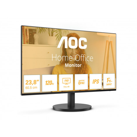 AOC 24B3HA2 | 23.8 " | IPS | 16:9 | 100 Hz | 1 ms | 1920 x 1080 pixels | 250 cd/m | HDMI ports quantity 1 | Black | Warranty 36 