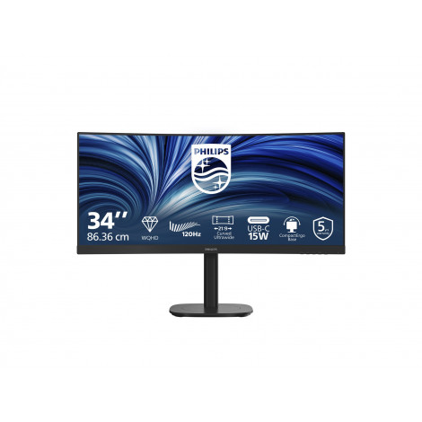 PHILIPS Curved Business Monitor 34B2N3500C/00 34" 3440x1440/21:9/350cd/m /4ms/HDMI DisplayPort USB Audio Out | Philips