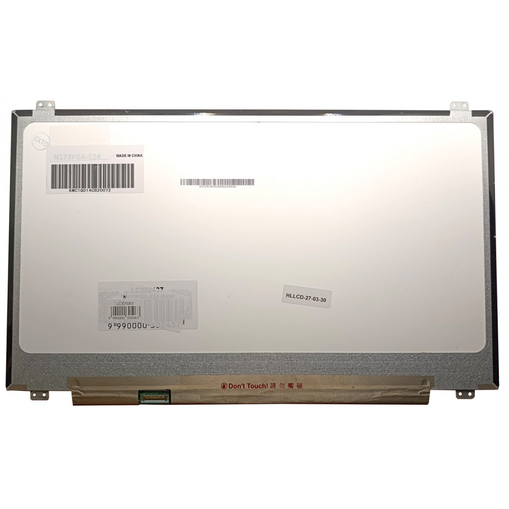 Ekranas 17.3", 1600x900, 60Hz, matinis, 30pin, kairėje