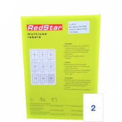 RedStar Lipnus Popierius A4, 2 etiketės, 100 lapų