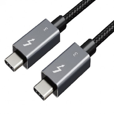 Kabelis Thunderbolt 3, USB-C - USB-C, 40Gbps, 100W, 20V/ 5A, 4K/ 60HZ, 2m