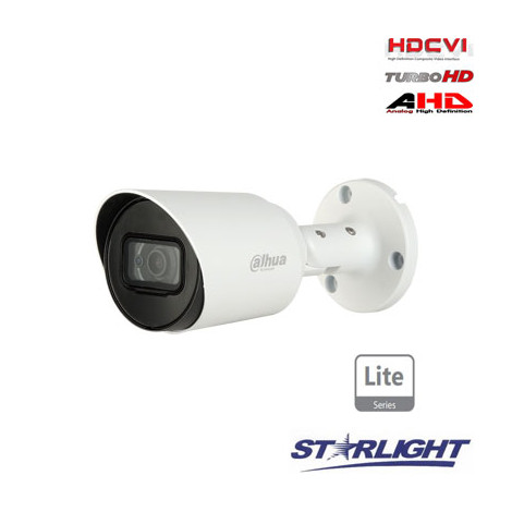 HD-CVI kam. STARLIGHT cilindrinė 2MP su IR iki 30m, 3.6mm obj., STARLIGT sensor., mic, IP67