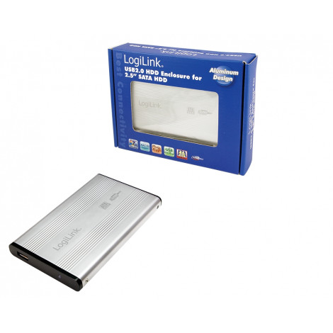 Logilink Enclosure 2.5 inch S-ATA HDD USB 2.0 Alu 2.5", SATA, USB 2.0