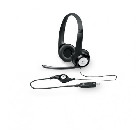 Logitech Computer headset H390 USB, USB, Black, Built-in microphone