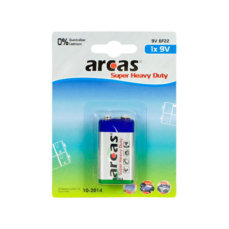 Arcas 9V/6LR61, Super Heavy Duty, 1 pc(s)