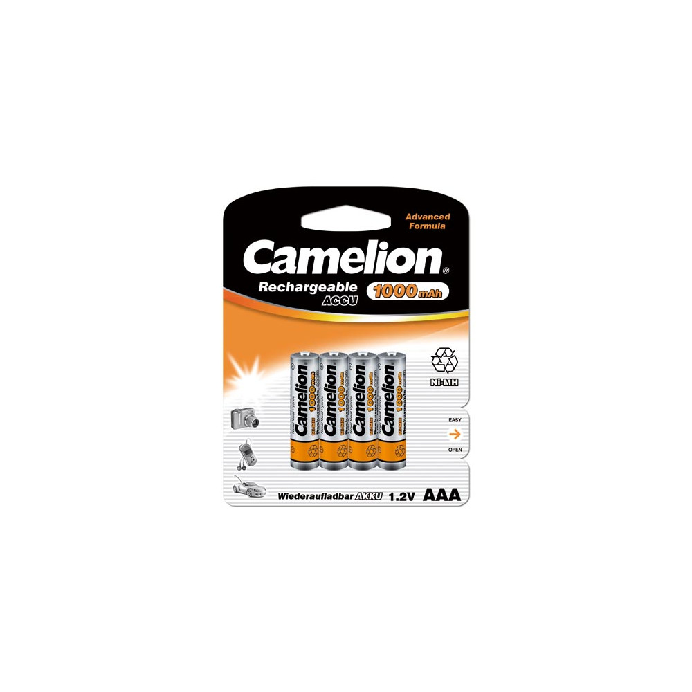 Camelion AAA/HR03, 1000 mAh, Rechargeable Batteries Ni-MH, 4 pc(s)