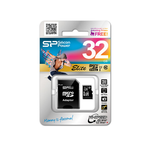 Silicon Power Elite UHS-I 16 GB, MicroSDHC, Flash memory class 10, SD adapter