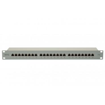 Digitus Patch Panel DN-91524S White, 48.2 x 4.4 x 10.9 cm, Category: CAT 5e Ports: 24 x RJ45 Retention strength: 7.7 kg Insertio