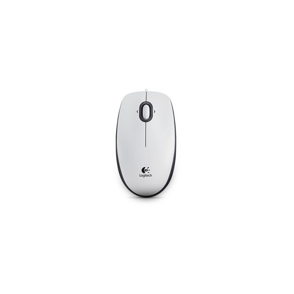 Logitech B100 White, Portable Optical Mouse